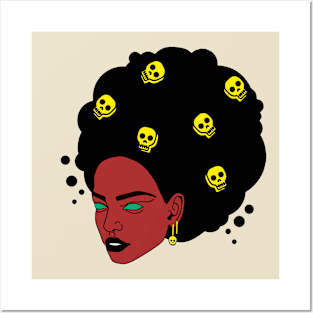 Afro girl Posters and Art